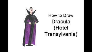 How to Draw Dracula from Hotel Transylvania