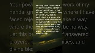 prayer of breakthrough #breakthroughprayer #earlymorningbible #motivation #walkinspiritoftheholyspi