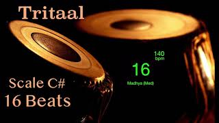 Tritaal | 140 bpm | Scale C# | With Tanpura Pa Sa | HD Quality Sound | With  Beats screenshot 5