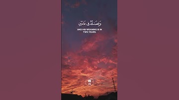 وَوَصَّيْنَا الْإِنسَانَ بِوَالِدَيْهِ حَمَلَتْهُ أُمُّهُ وَهْنًا عَلَىٰ وَهْنٍ [ سورة لقمان ]