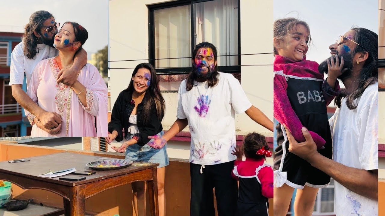 २ बर्ष पछी मेघा र छोरी सँगको होली ,के भनिन मेघाले  //Himesh Neaupane New Video 