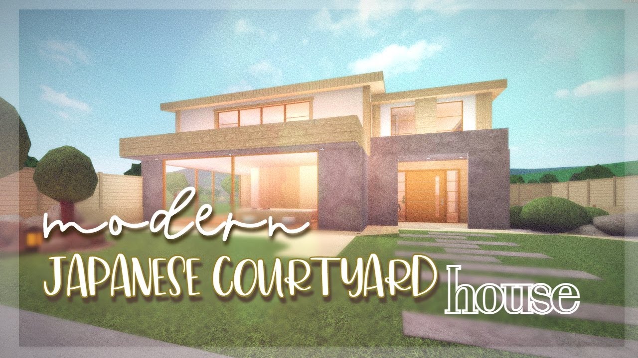 Bloxburg | Modern Japanese Courtyard House | 100K - YouTube