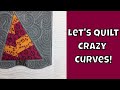 Machine Quilting Crazy Curves on the Wonky Christmas Tree Quilt