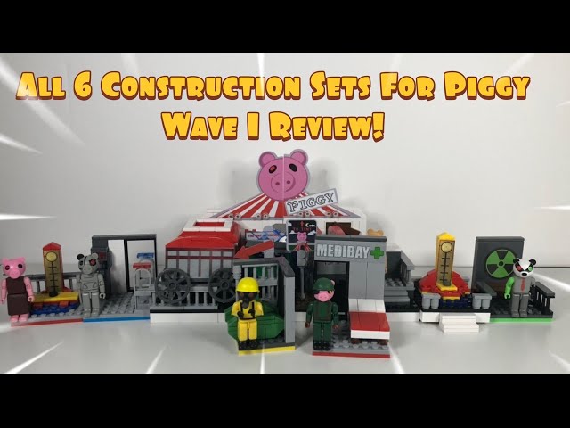 All 8 Piggy Construction Sets In Series 1 And 2 Full Review!!! 