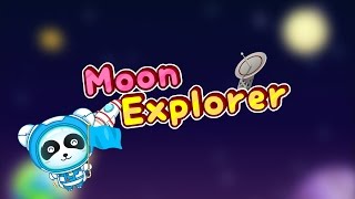 月面探検。パンダの宇宙飛行士。子供向けゲームアプリ screenshot 4