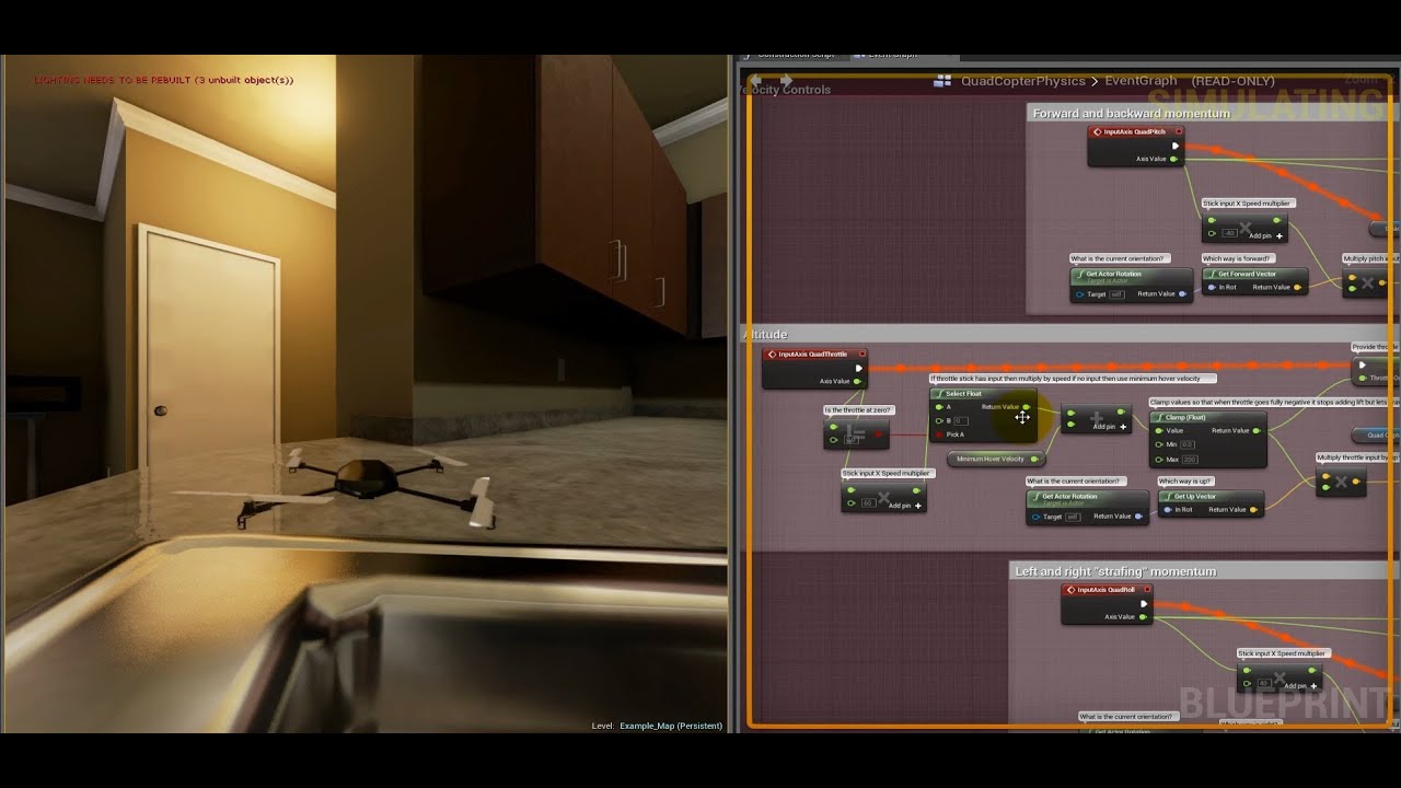 Quadcopter Physics Blueprint - YouTube