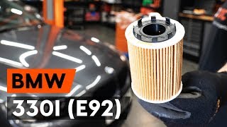 Montering af Oil filter BMW 3 Coupe (E92): gratis video