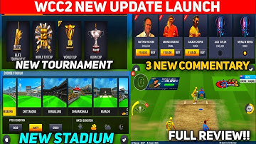 Wcc2 New Mega Update Launch !! Aakash Chopra Commentary !! Full Gameplay Review | Wcc2 New Update |