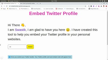 TwEmbed || Embed your twitter profile on you web page.