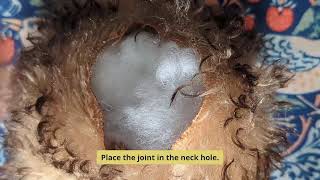How I make a Traditional Teddy Bear (Head Joint and Head Stuffing) Part 5
