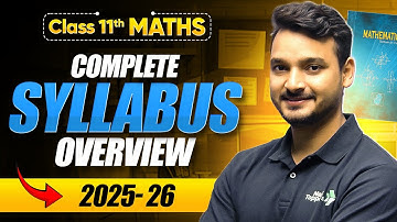 Class 11 Maths Syllabus 2025-26 | CBSE Class 11th PCM Official Syllabus | CBSE Exam 2025-26