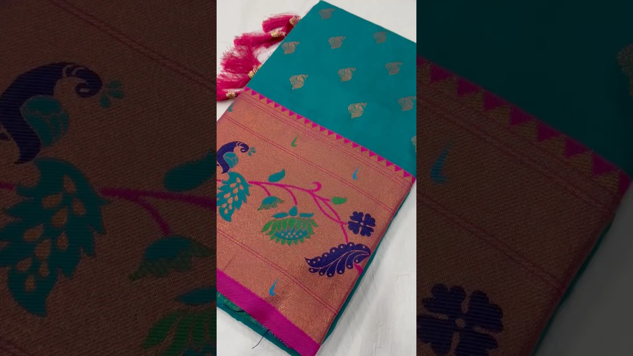 Traditional Wedding Marigold Paithani Saree