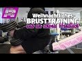 Weihnachtliches Brusttraining... und Kinderschokolade für mich?