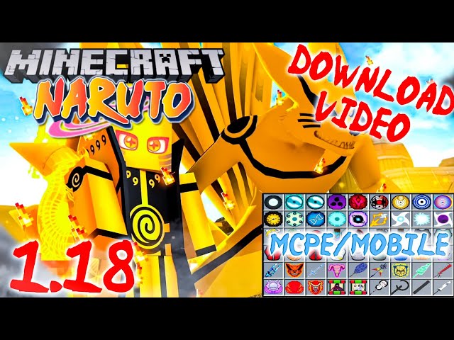 NARUTO JEDY addon/modpack - 3D characters, all jutsus and all new bosses | Minecraft Pocket in Hindi class=
