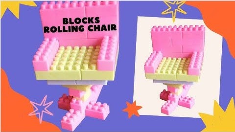 How to make rolling chair with blocks/Building blocks for kids/Blocks rolling chair/Blocks toys
