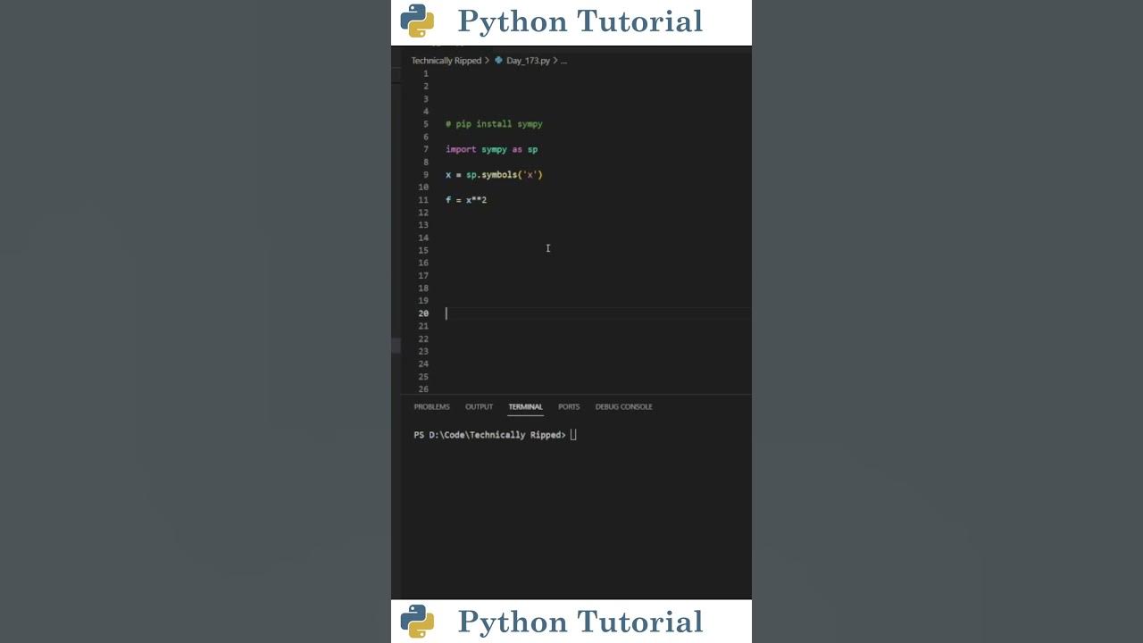 Calculate Derivatives With Python | Python Tutorial - YouTube