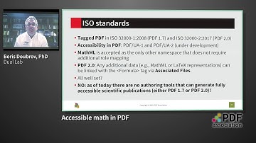 Accessible math in PDF