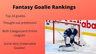 Fantasy Hockey 2021: Goalie Rankings