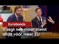 Baudet vs. Rutte over Eurobonds: Bent u naïef of kwaadaardig?