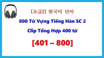 [401 - 800] Video Tổng Hợp 800 Từ Vựng Tiếng Hàn Sơ Cấp 2 | 실전 한국 800단어
