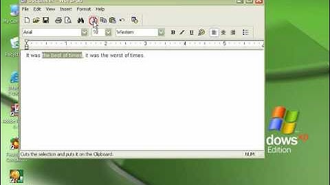 Windows XP Tutorial Editing Text Microsoft Training Lesson 4.2