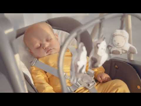 Стілець для годування з функцією гойдалки Lionelo LAURICE GREEN OLIVE, видео 1