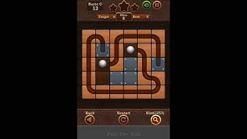 Roll The Ball Slide Puzzle 2 - Moves Basic C Level 13 Walkthrough