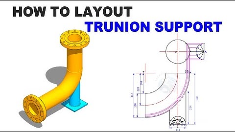 How to layout a trunnion pipe support