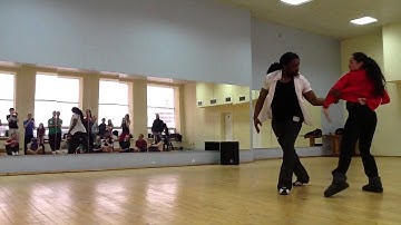 Pasty and Josta. Minsk workshops, mart 2013. Zouk improvisation.