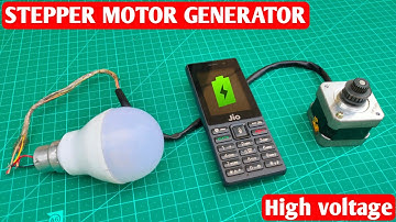 How to use a stepper motor as Generator | Low rpm high voltage Generator | Free energy Generator
