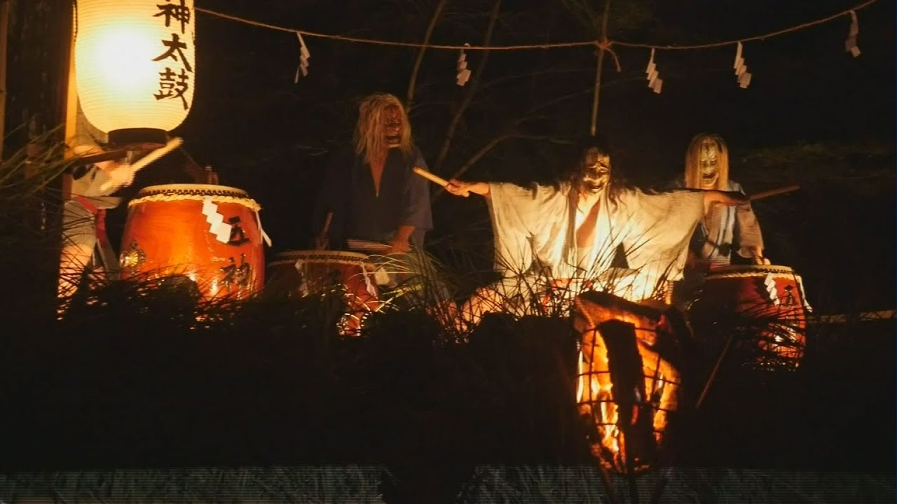 勇壮な響き、観客魅了 久万山五神太鼓・愛媛新聞 - YouTube