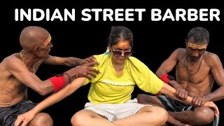 Ep-3| Girl Getting $2 Street Body Massage at Varanasi | Street Barbers