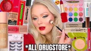 *ALL DRUGSTORE* HOLIDAY MAKEUP TUTORIAL 😍 (NEW Drugstore makeup tested \& old favorites) KELLY STRACK