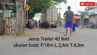Parkir Truck Kontainer Type 40 Feet dengan kondisi Lokasi yang sempit.