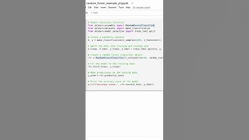 Random Forest Example in Python