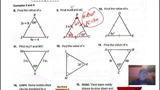 4-5 Practice from the Text  - Isosceles Triangles -  Savvas