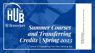 Summer Courses And Transfer Credit Recording Spring 2023