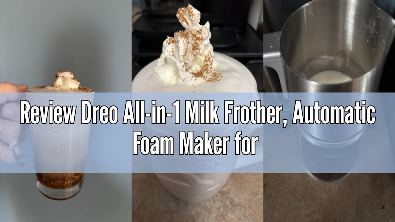 Review Dreo All-in-1 Milk Frother, Automatic Foam Maker for Latte Art-Level Microfoam and Hot/Cold C