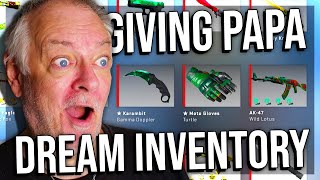 GIVING MY DAD HIS DREAM CS:GO INVENTORY!