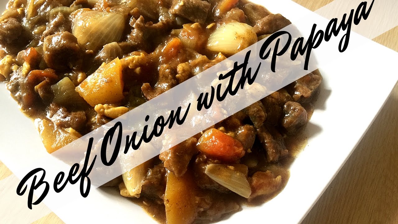 ⍟Beef Onion with Papaya ⍟ Easy Onion Beef Recipe ⍟ Beef Chilli Onion