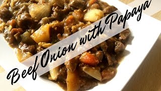 ⍟Beef Onion with Papaya ⍟ Easy Onion Beef Recipe ⍟ Beef Chilli Onion ⍟ Bangladeshi Style by Yummy Yumz 864 views 7 years ago 3 minutes, 48 seconds