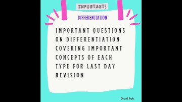 Important Questions on Differentiation for HSC Commerce #maths #boardexams #exams #hsc #revision