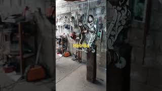 Hebilla charra tipo freno. forja de fierro dulce con incrustacion de plata.