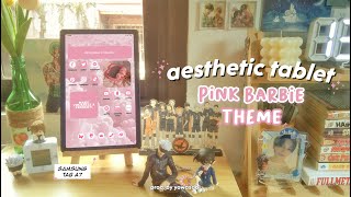 aesthetic tablet homescreen –; 👠🌺 pink barbie theme screenshot 3