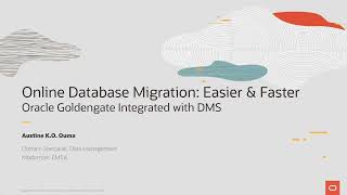 Online Database Migration Services (DMS) made simpler, faster.