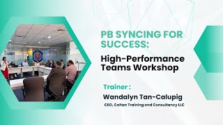 PB Syncing for Success. High-Performance Teams Workshop