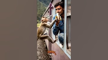 train or monkey story #shortvideo #shortsfeed #monkey #kidsvideo #kids #trend #trending #youtube #ai