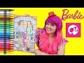 coloring barbie friends giant coloring page crayola crayons coloring with kimmi the clown