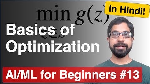 [Hindi] Optimization for Machine Learning