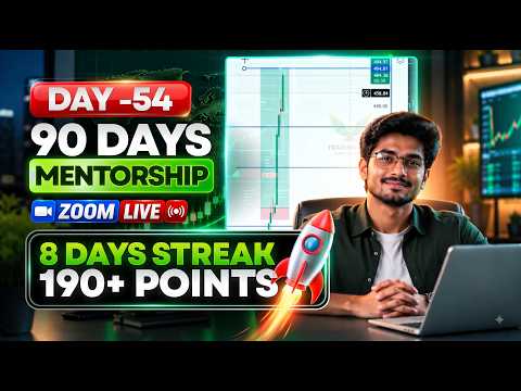 8 DAYS WINNING!🔥| 190+ Points 🎯 | Day 54: 90 Days Mentorship Program ✅ | #tradingact